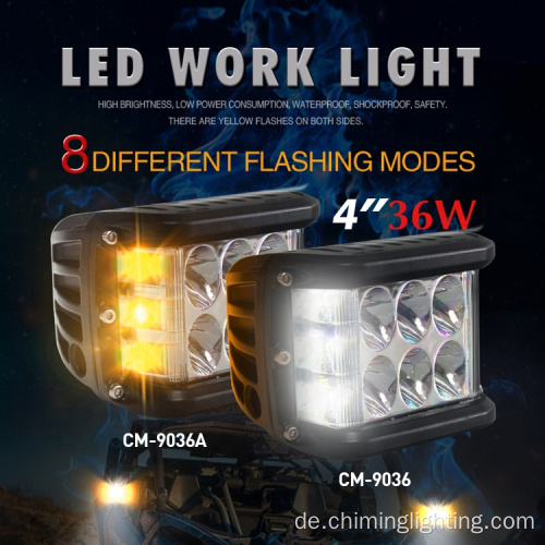 3,8&quot; ​​quadratische LED-Leuchten an Autos